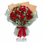 دسته گل 40شاخه رزهلندی قرمز کدb216
