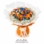 دسته گل 20شاخه رز رنگین کمان کدb221