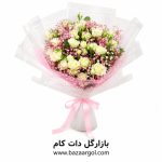 دسته گل رز مینیاتوری سفید کدb214