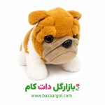 عروسک سگ سفید قهوه ای کدb409